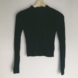 Topshop mock neck crop sweater